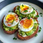 Avocado Cottage Toasts with Soft-Boiled Eggs & Paprika