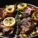 Braised Lamb Neck with Lemon, Olives & Warm Spices