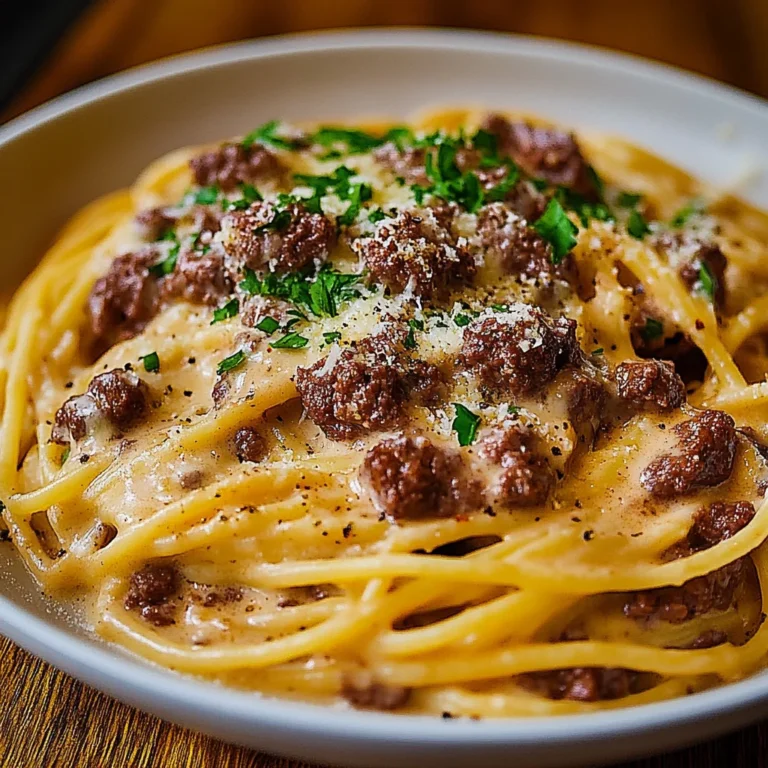 Cajun Beef Spaghetti in Creamy Three-Cheese Parmesan Sauce