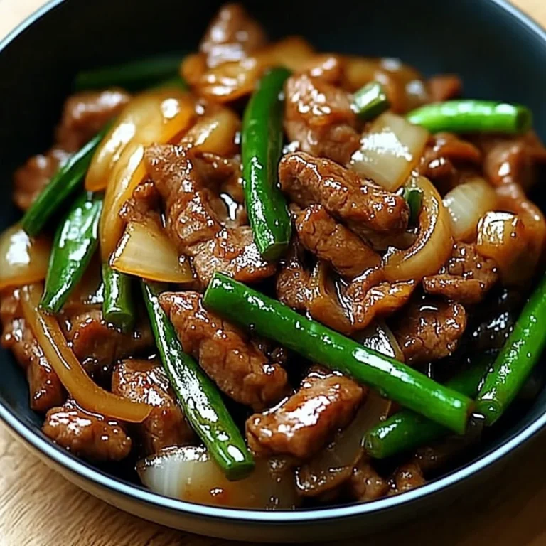 Chinese Beef Stir Fry with Caramelized Onions