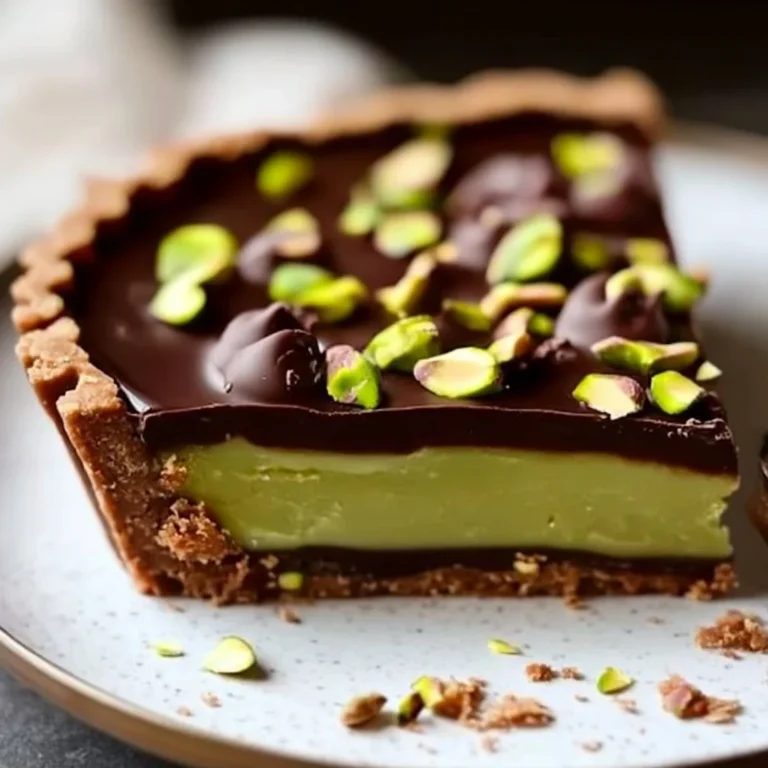 Chocolate Pistachio Ganache Tart Recipe