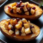 Cranberry Apple Twice-Baked Sweet Potatoes