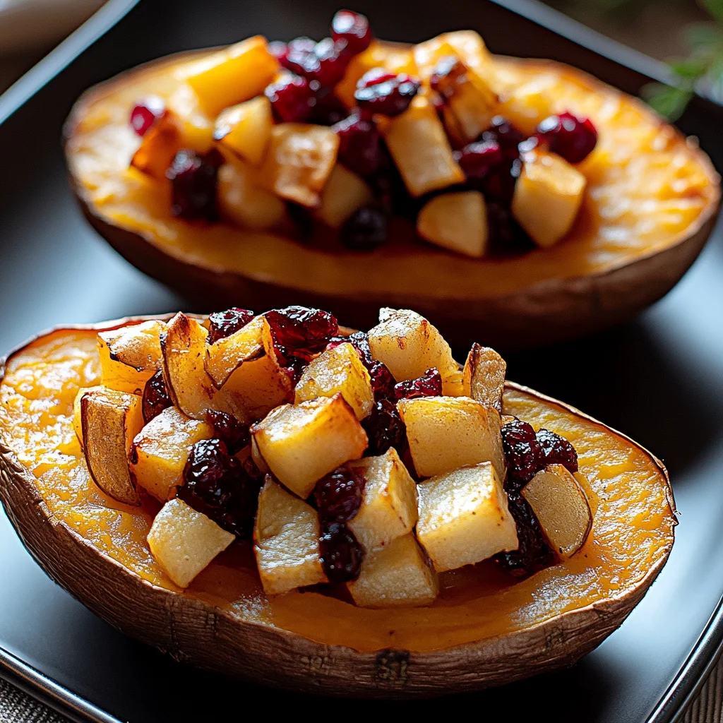 Cranberry Apple Twice-Baked Sweet Potatoes