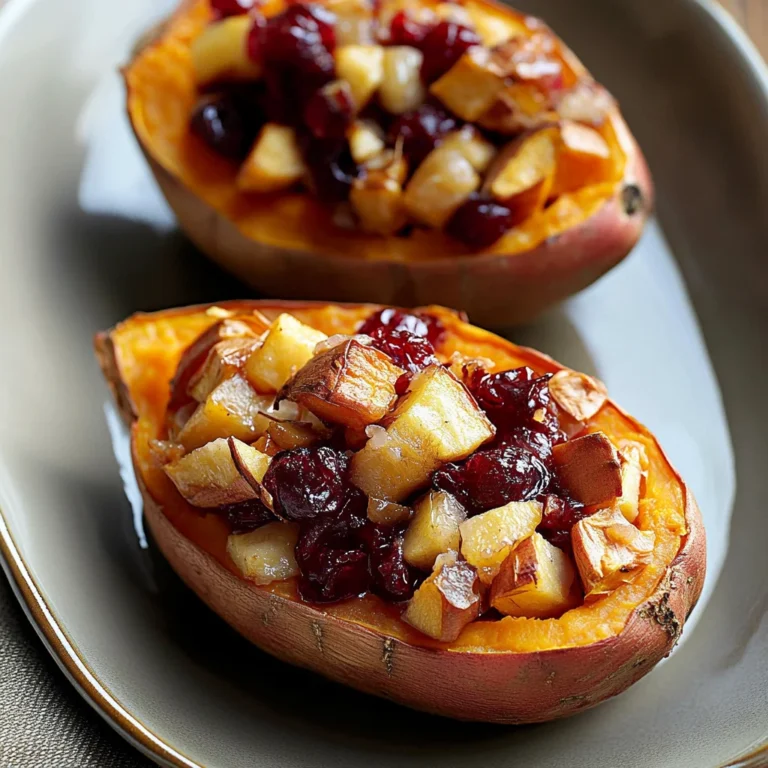 Cranberry Apple Twice-Baked Sweet Potatoes Recipe