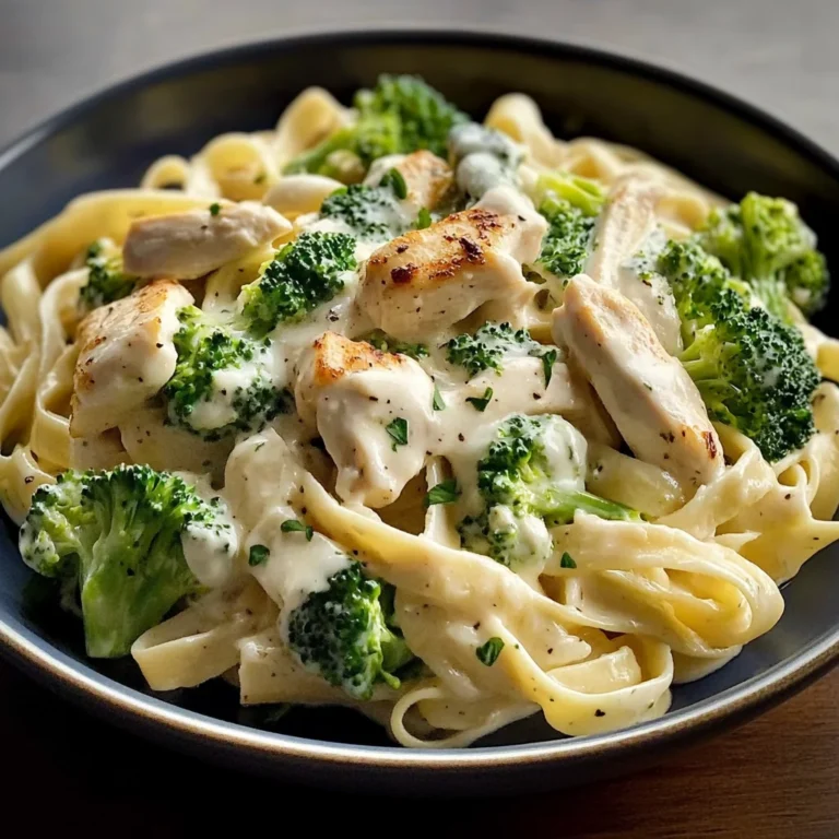 Creamy Chicken & Broccoli Fettuccine Alfredo