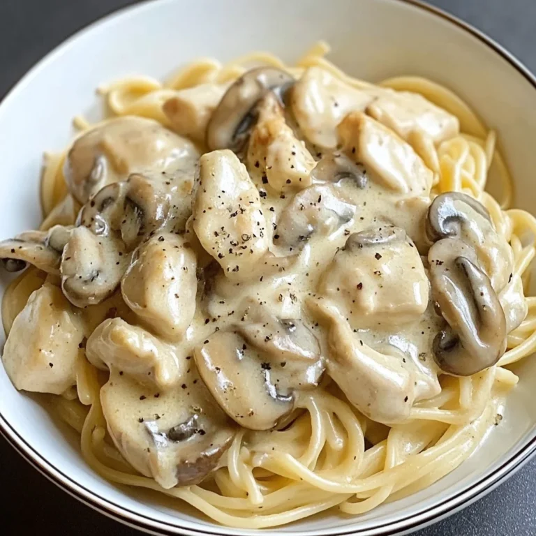Creamy Garlic Chicken & Mushroom Pasta