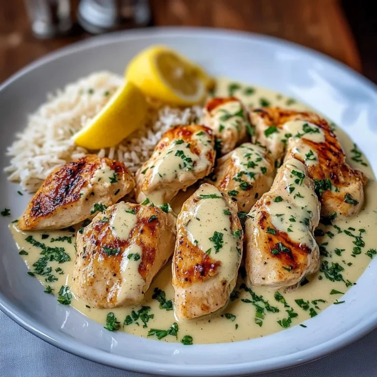 Creamy Lemon Garlic Chicken with Herb Rice