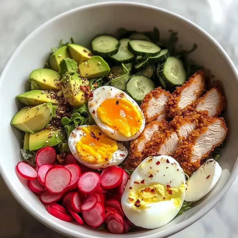 Crispy Chicken & Veggie Power Bowl with Avocado & Egg