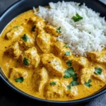 Easy Homemade Chicken Korma with Flatbread or Rice