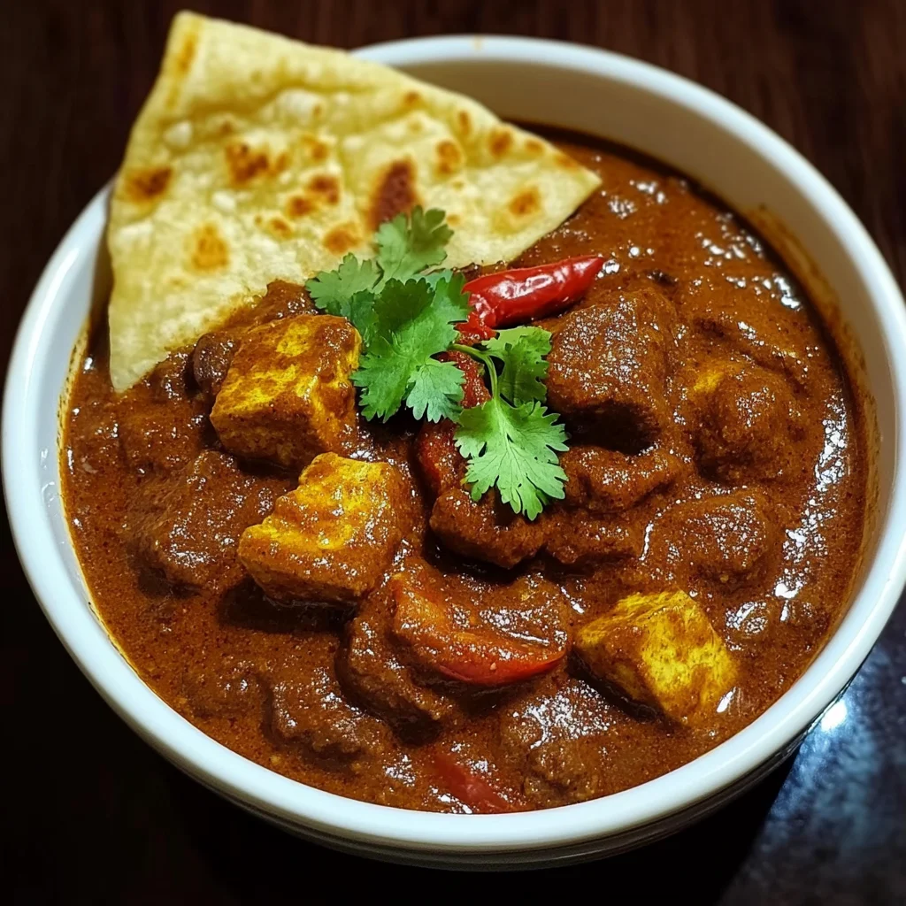 Indian Beef Curry with Tomato Gravy and Whole Spices