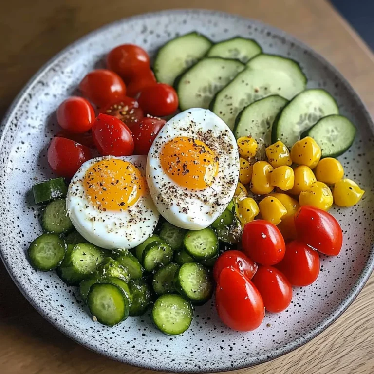 Mediterranean Egg Plate with Fresh Veggies & Cream Cheese