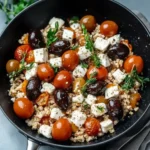 Mediterranean Keto Ground Chicken Skillet with Olives and Feta