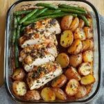 One-Pan Garlic Herb Chicken with Crispy Potatoes & Green Beans