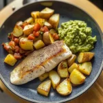 Pan-Seared Fish with Roasted Potatoes & Guacamole