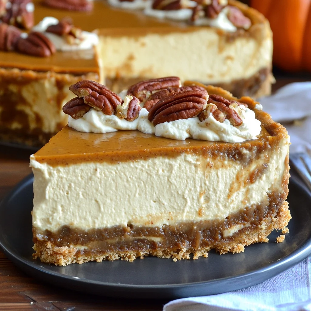 Pecan Pie Pumpkin Cheesecake