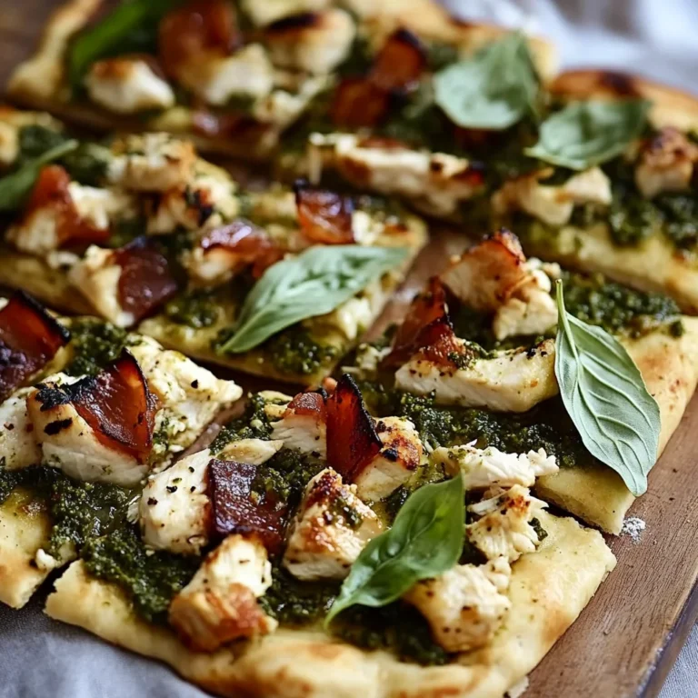 Pesto Chicken Flatbread: A Delicious and Easy Recipe for Dinner