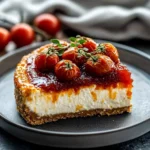 Savory Cheesecake with Roasted Tomato Jam & Parmesan Crust