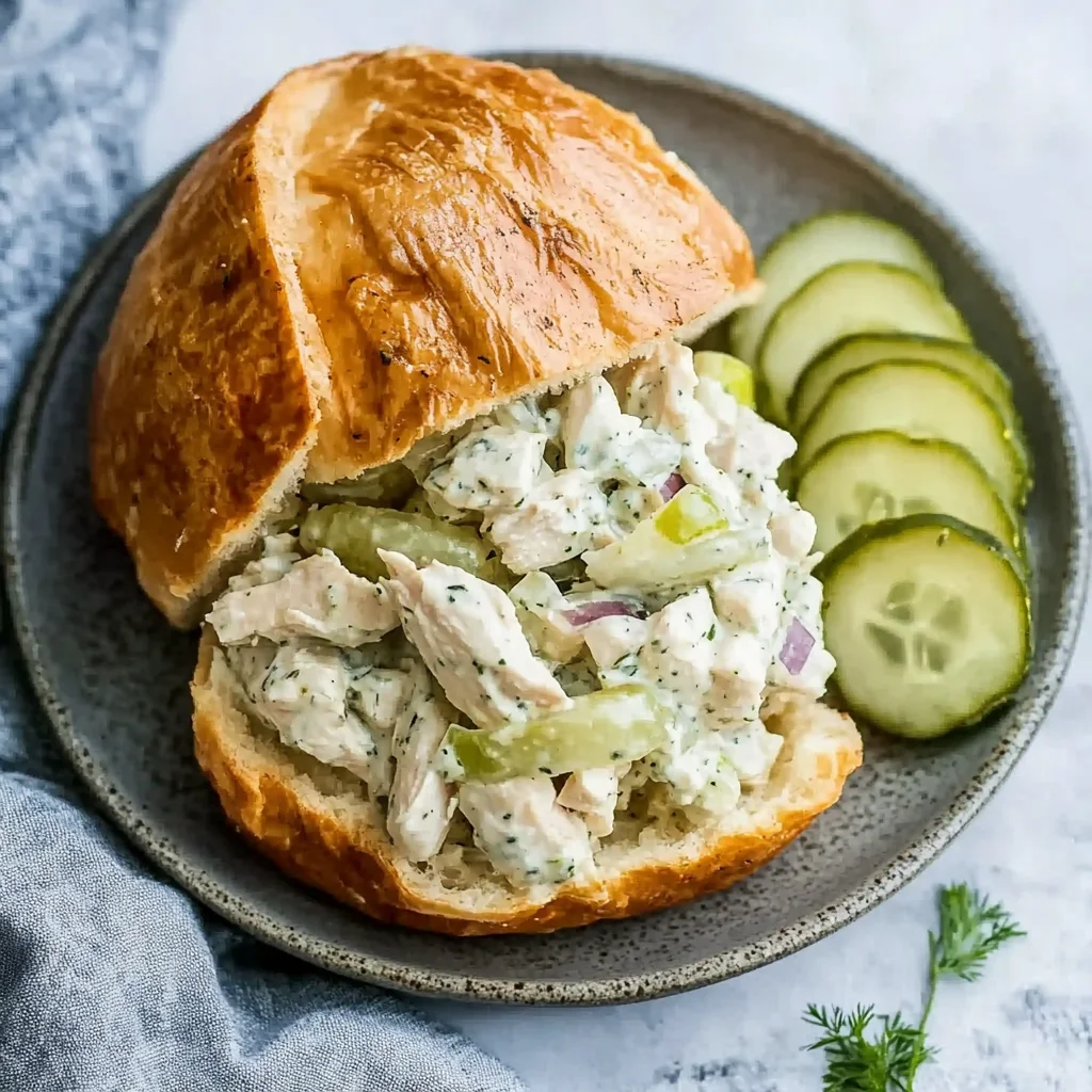 Savory Dill Pickle Chicken Salad