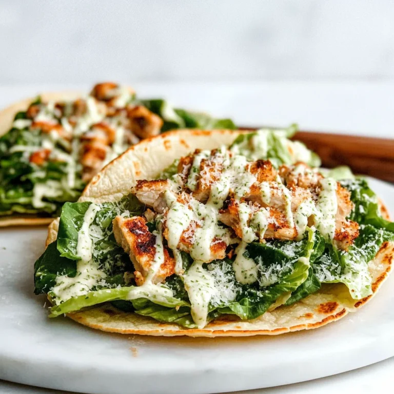 Smash Chicken Caesar Tacos