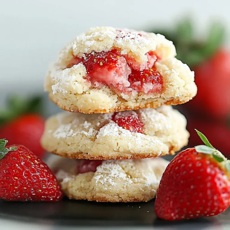Soft Strawberry Shortcake Cookies