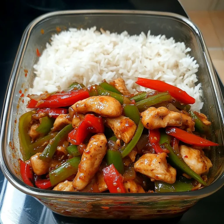 Spicy Pepper Chicken Stir-Fry with Rice