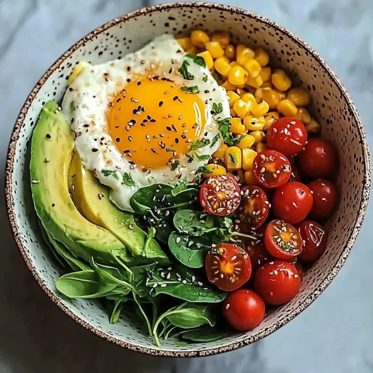 Sunny Avocado Breakfast Bowl with Corn & Cherry Tomatoes