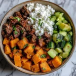 Sweet Potato Beef Bowl with Hot Honey and Cottage Cheese Recipe (Viral TikTok Recipe!)
