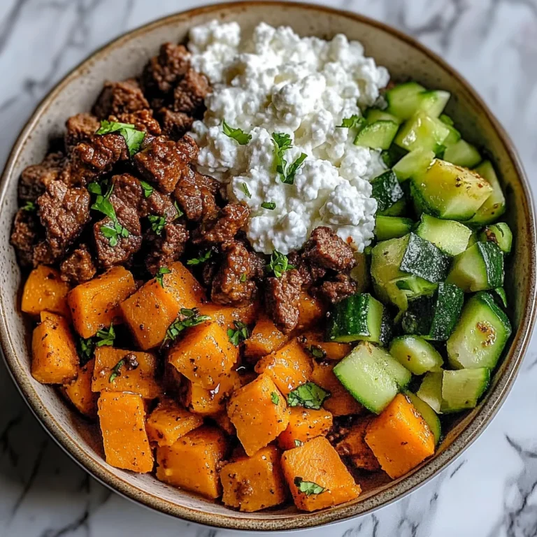 Sweet Potato Beef Bowl with Hot Honey and Cottage Cheese Recipe (Viral TikTok Recipe!)
