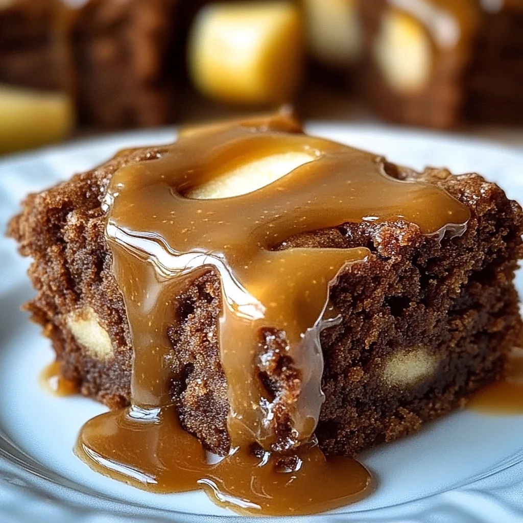 Apple Brownies Maple Glaze