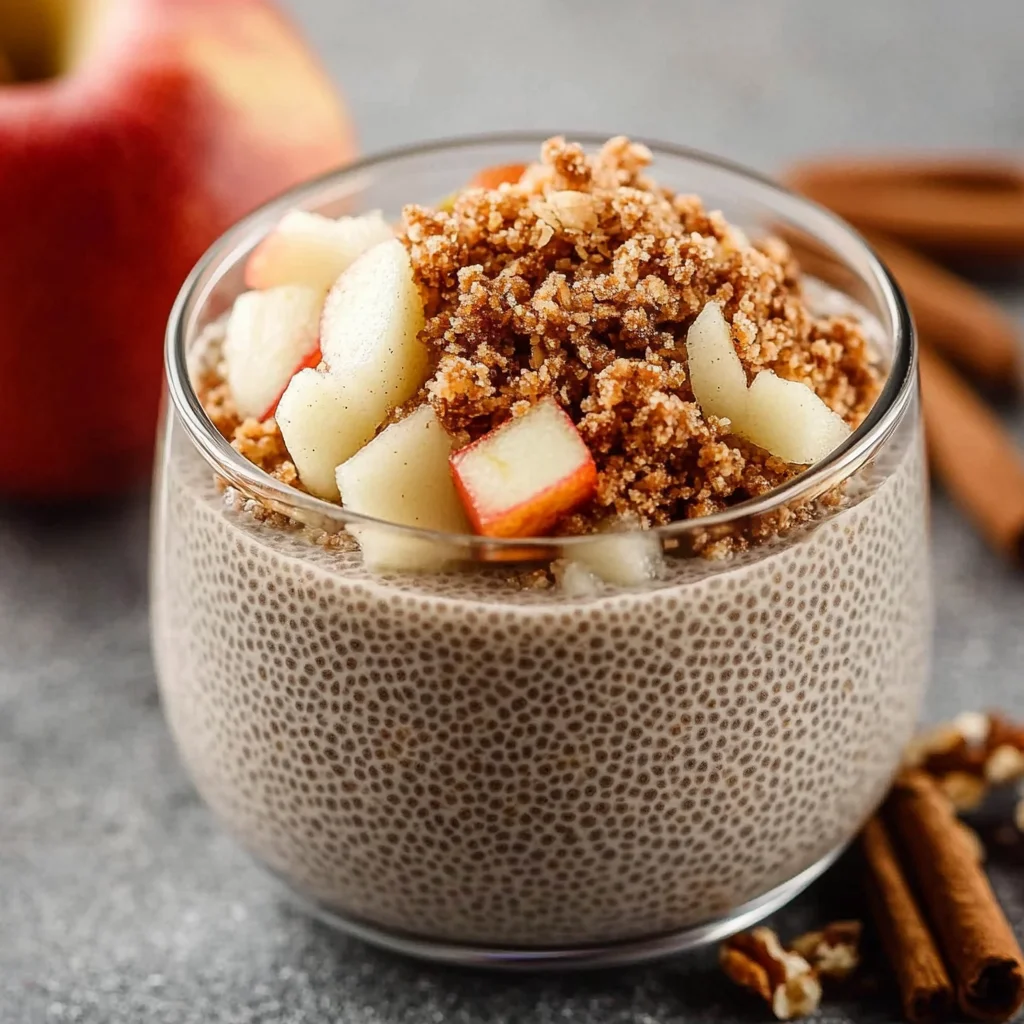 Apple Crumble Chia Pudding