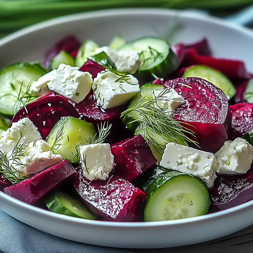 Beet Salad with Feta, Cucumbers, and Dill