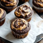 Chocolate Peanut Butter Swirl Muffins
