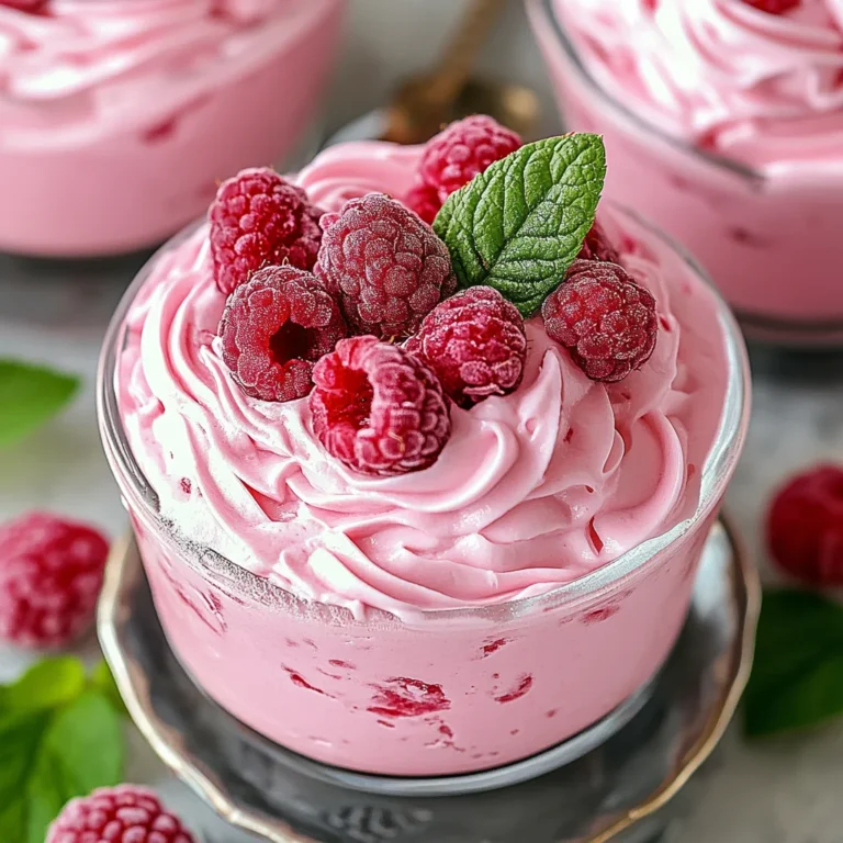 Cottage Cheese Raspberry Mousse