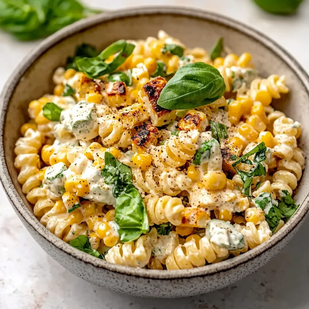 Creamy Street Corn Pasta Salad