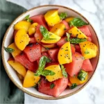 Easy Summer Peach Watermelon Salad