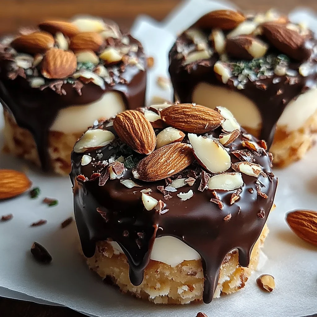 Frozen Yogurt Chocolate Almond Coins