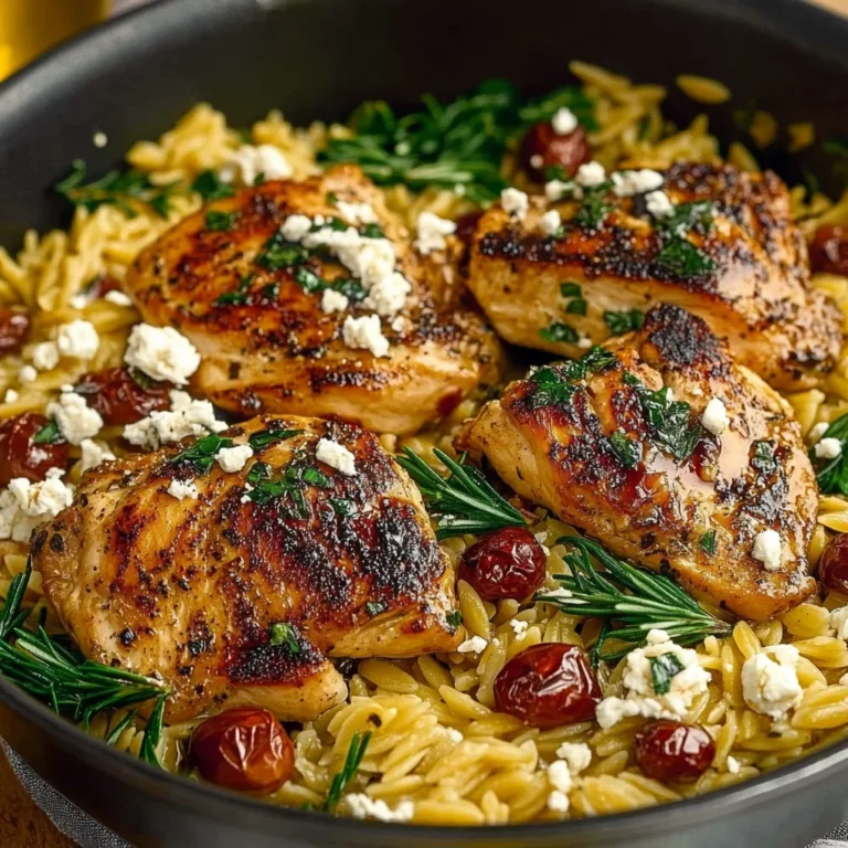 Greek Chicken Skillet Orzo: A Delicious One-Pan Recipe