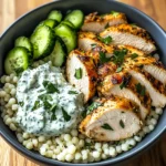 Herbed Chicken Couscous Bowls with Tzatziki: A Flavorful Delight!