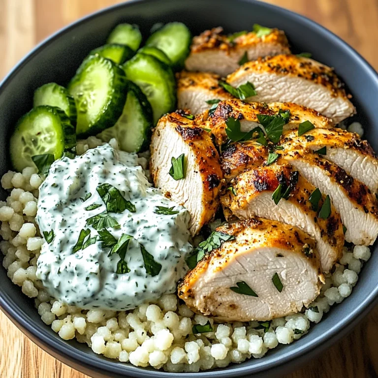 Herbed Chicken Couscous Bowls with Tzatziki: A Flavorful Delight!