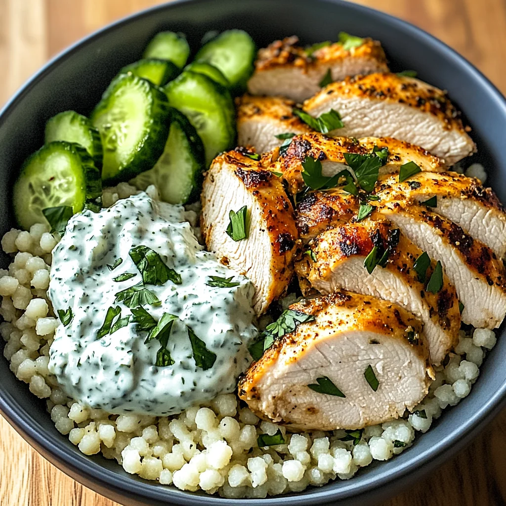 Herbed Chicken Couscous Bowls with Tzatziki: A Flavorful Delight!