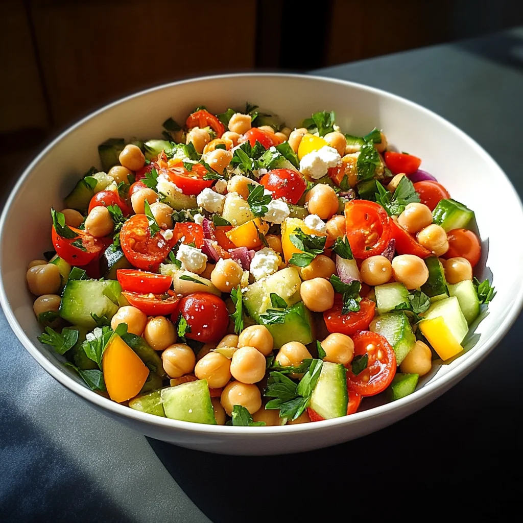Mediterranean Chickpea Salad with Lemon Vinaigrette: The Best Summer Dish