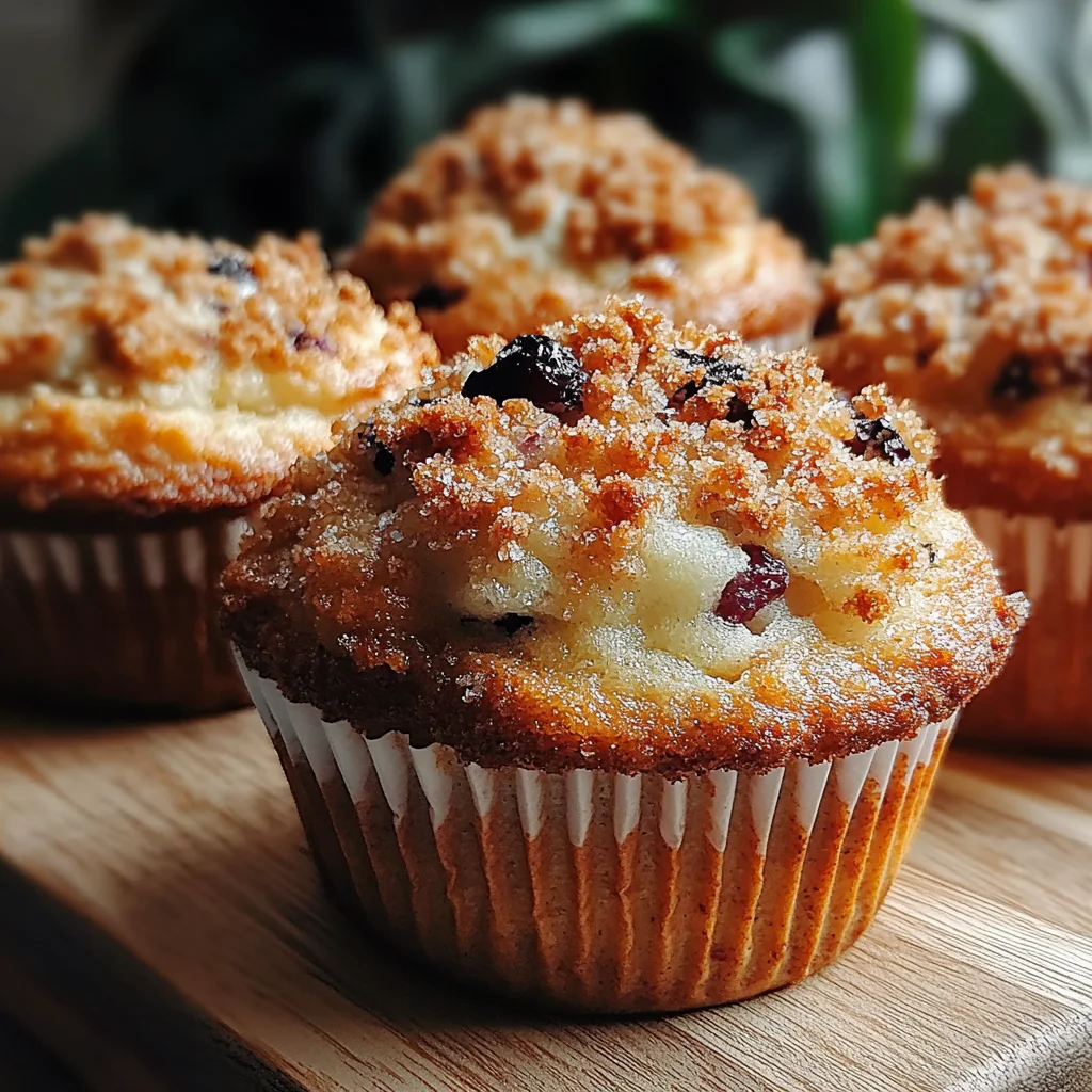 Pear & Cranberry Streusel Muffins