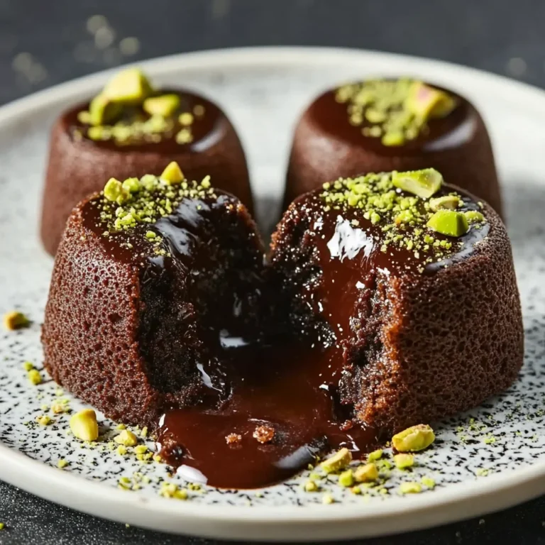 Pistachio Chocolate Lava Cakes
