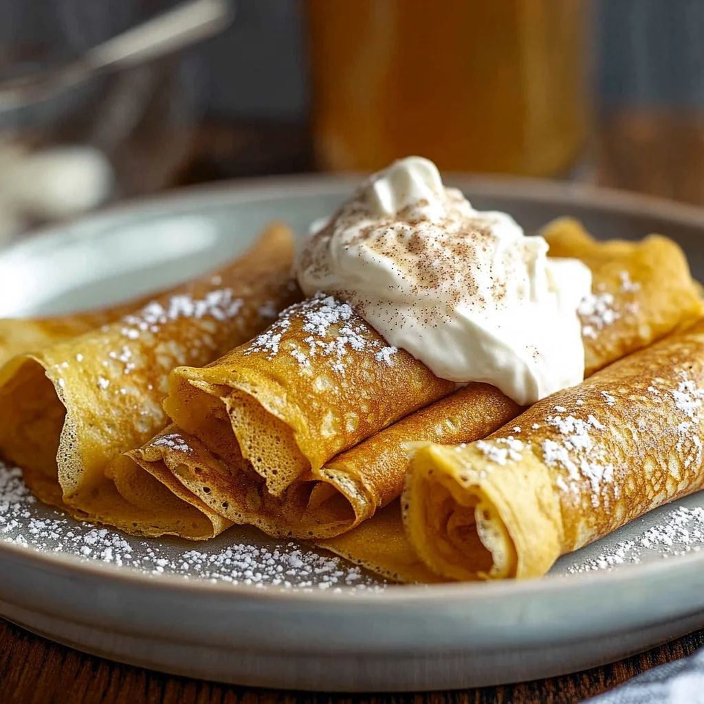Pumpkin Crepes Cinnamon Mascarpone