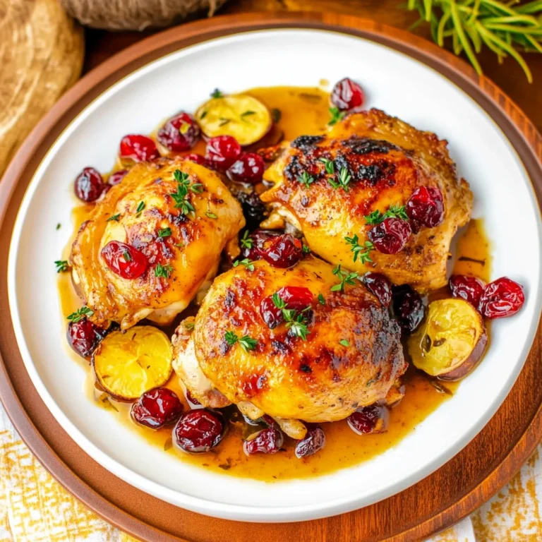 Roasted Cranberry Chicken Thighs