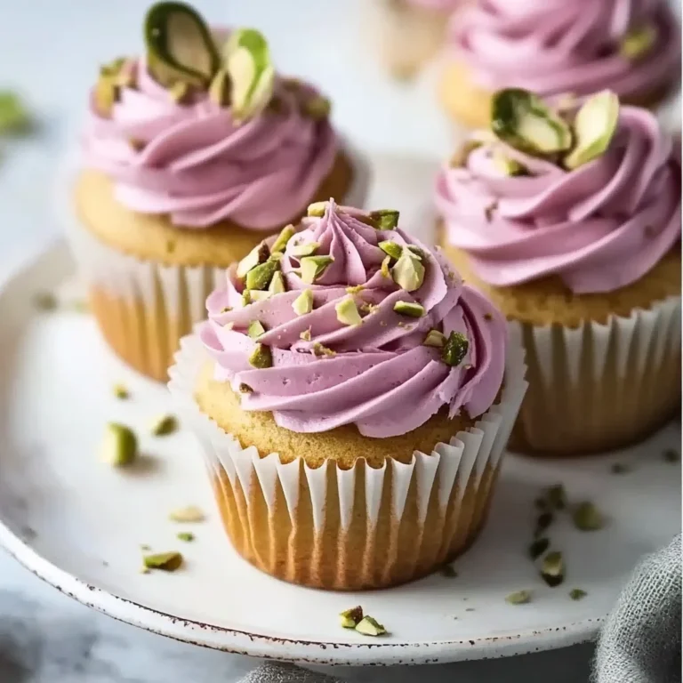 Rose and Pistachio Cupcakes: A Floral Delight