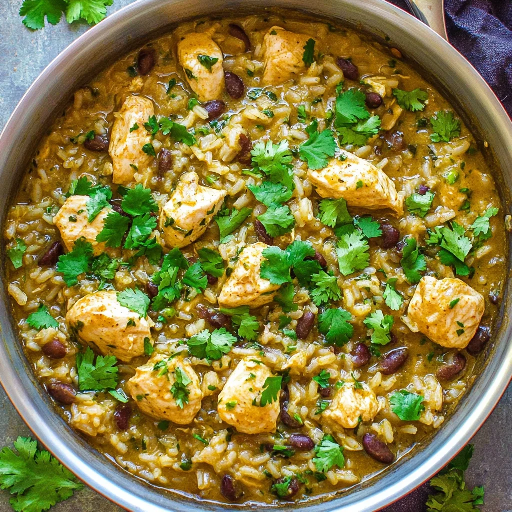 Salsa Verde Chicken & Rice Skillet