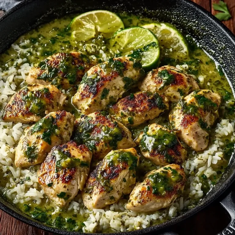 Salsa Verde Chicken & Rice Skillet