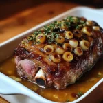 Slow-Roasted Garlic-Honey Mustard Confit Lamb Shoulder