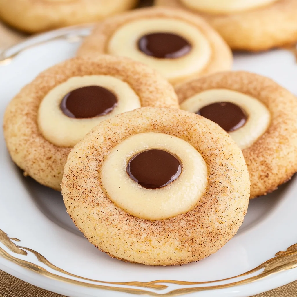 Snickerdoodle Thumbprint Cookies with Chocolate Recipe